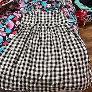 Old Navy Kids Black and White Gingham Dress